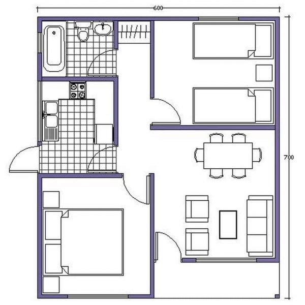 PLANOS DE CASAS 8X7