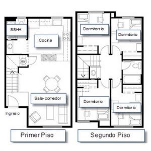 PLANOS DE CASAS 10X8