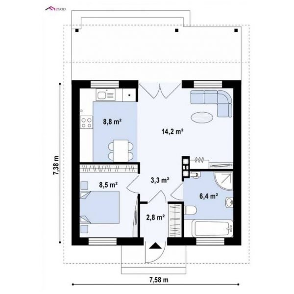 PLANOS DE CASAS  7X7