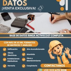 BASE DE DATOS BIMSA ACTIVECOST COMPLETA