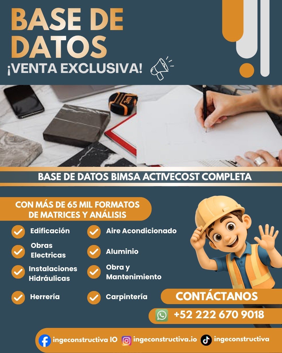 BASE DE DATOS BIMSA ACTIVECOST COMPLETA